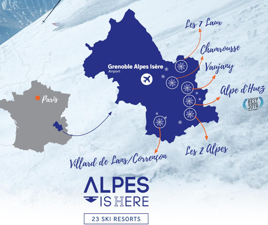 Alpes Isere Region Map