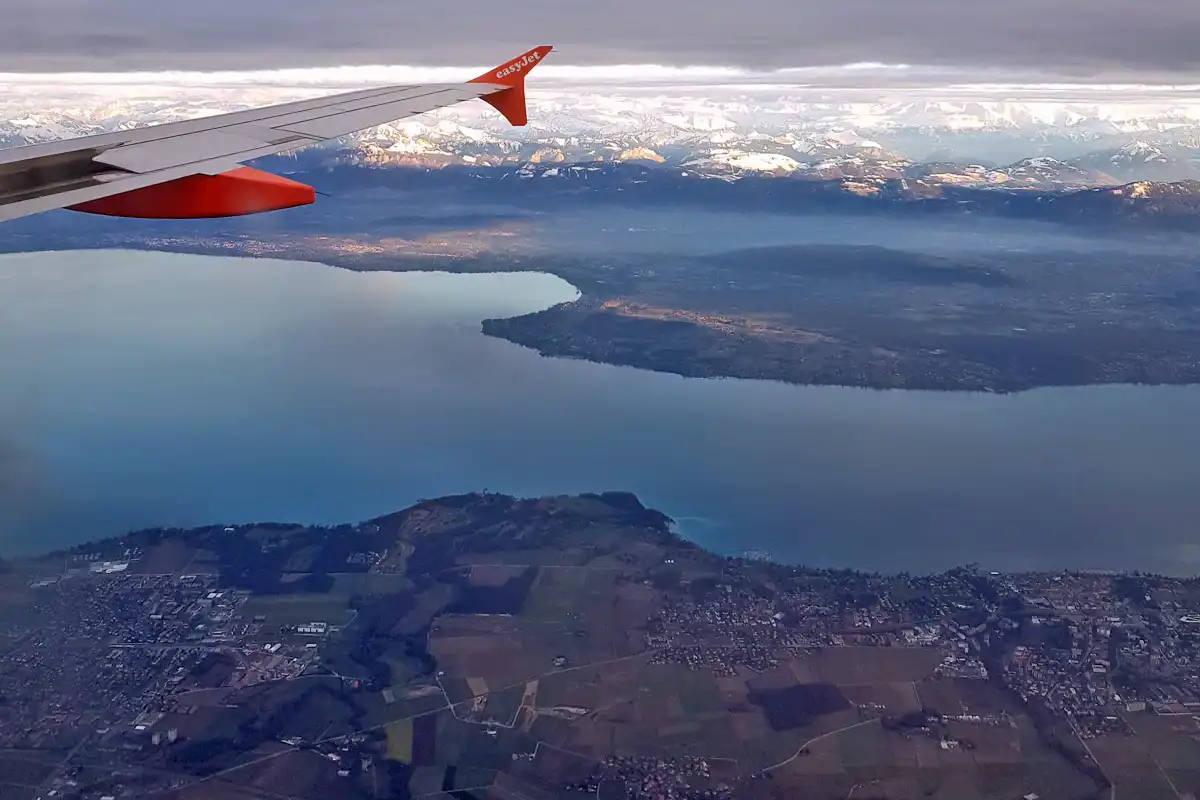 Flying to Geneva from the UK